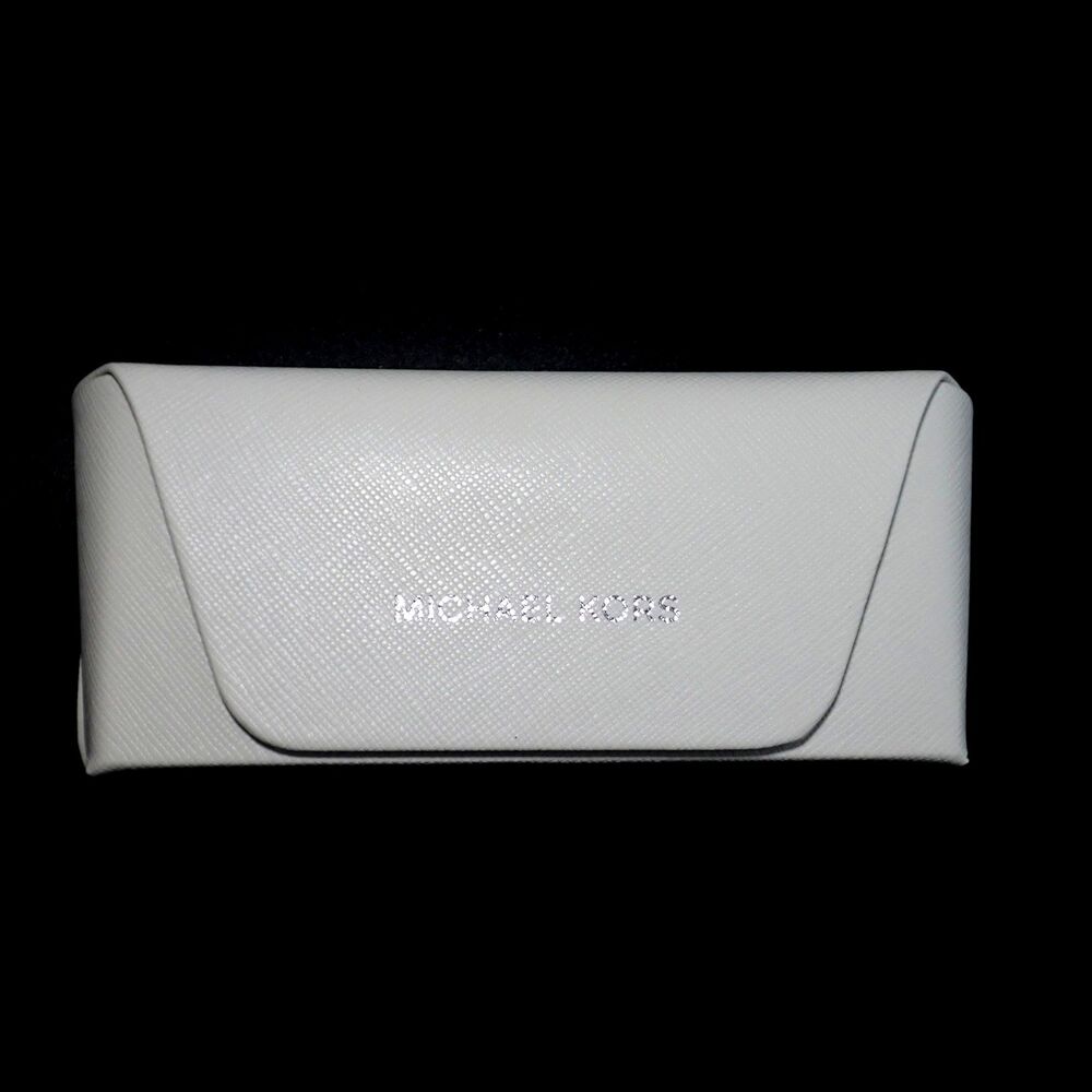 Michael Kors Eyeglass Sunglass White Soft Shell Case Magnetic Snap Closure MINT!